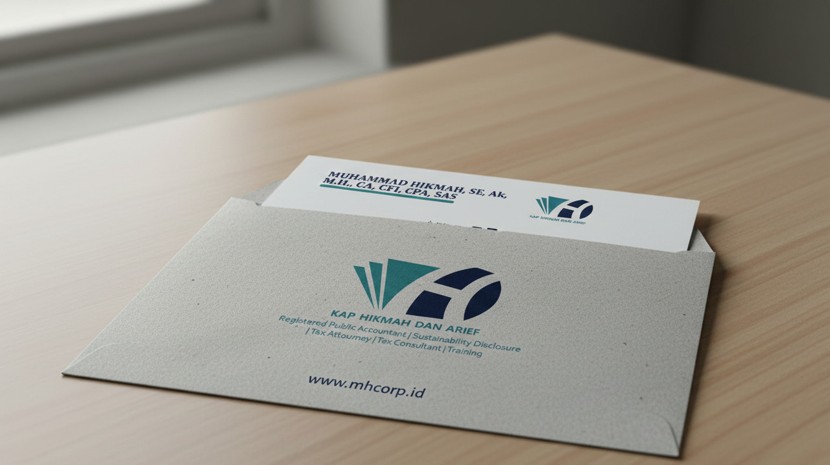 mhcorp name card with recycled materials